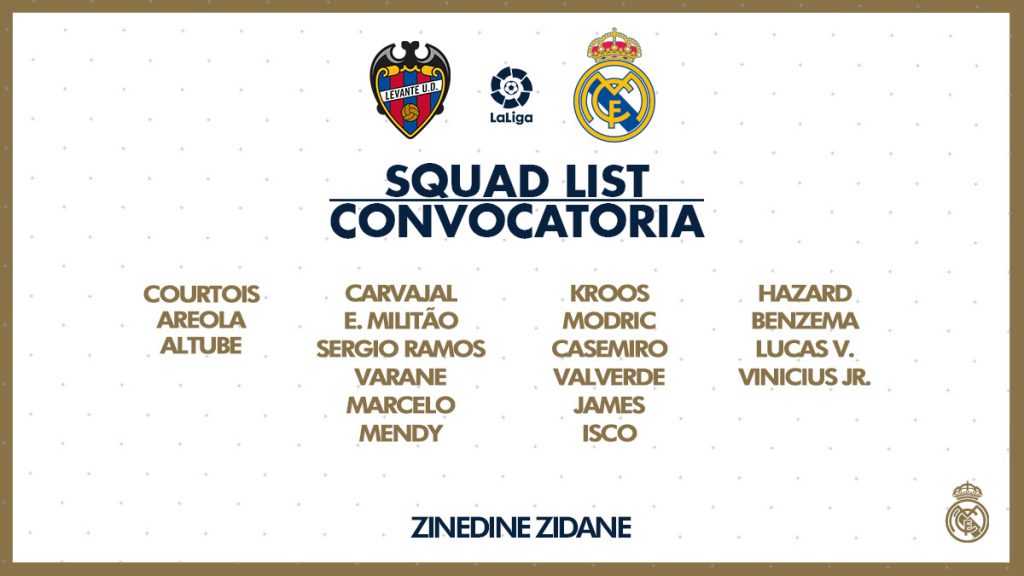 Levante - Real squad